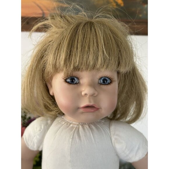 Large adora Baby Girl doll Vinyl‎ Blue Eyes Blonde Hair Heavy 19” Soft Body - Picture 9 of 10